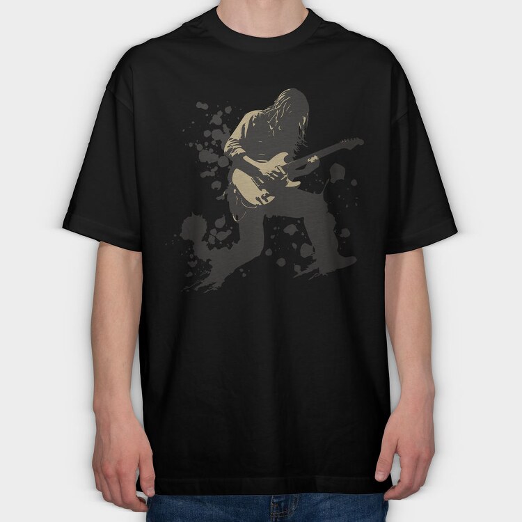 Rockstar Guitarist, Tricou Oversize Barbati (Unisex)