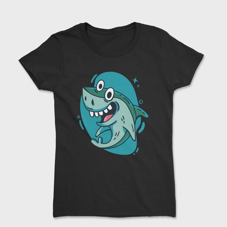 Happy Shark Cartoon, Tricou Femei