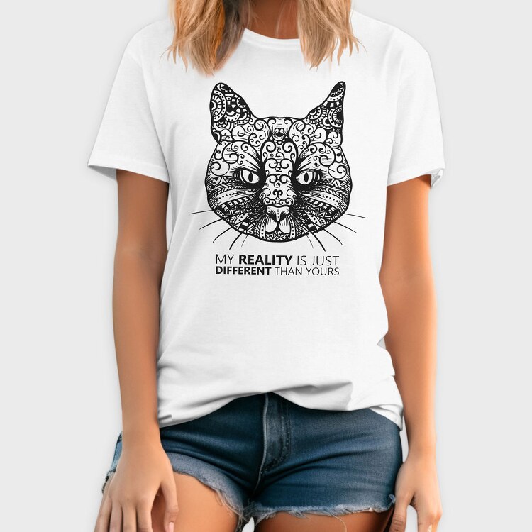 Different Reality Cat, Tricou Barbati (Unisex)