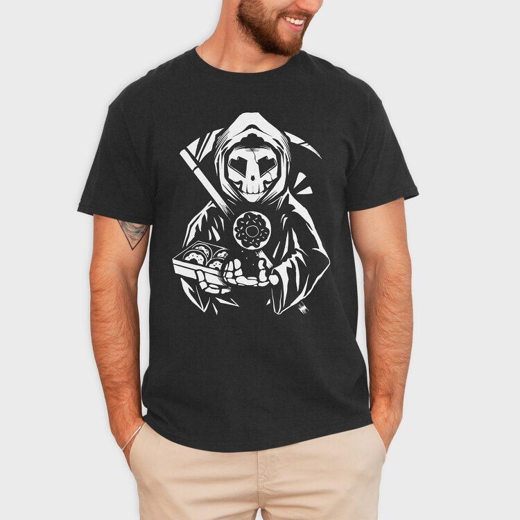 Grim Reaper Donut Love Pillow, Tricou Barbati (Unisex)