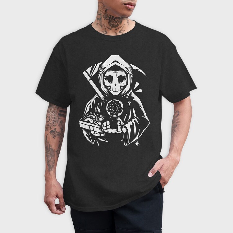 Grim Reaper Donut Love Pillow, Tricou Barbati (Unisex)