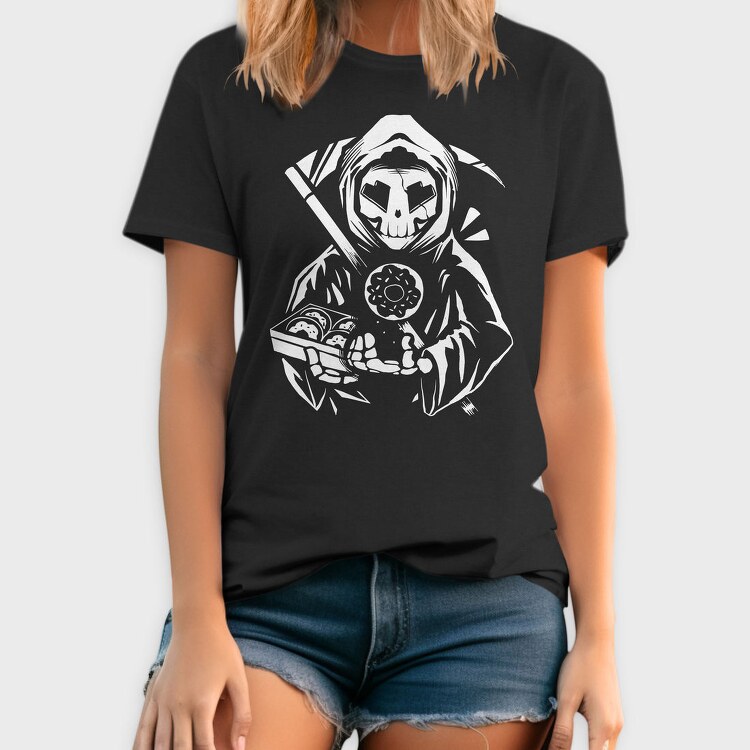 Grim Reaper Donut Love Pillow, Tricou Barbati (Unisex)