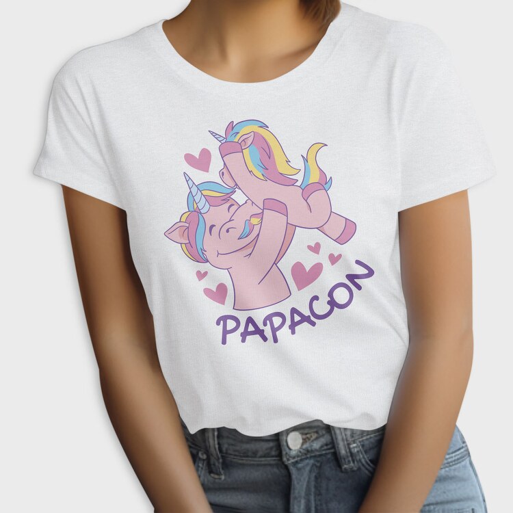 Unicorn Dad Cartoon Papacorn, Tricou Femei