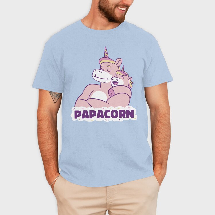 Unicorn Daddy And Baby Papacorn, Tricou Barbati (Unisex)