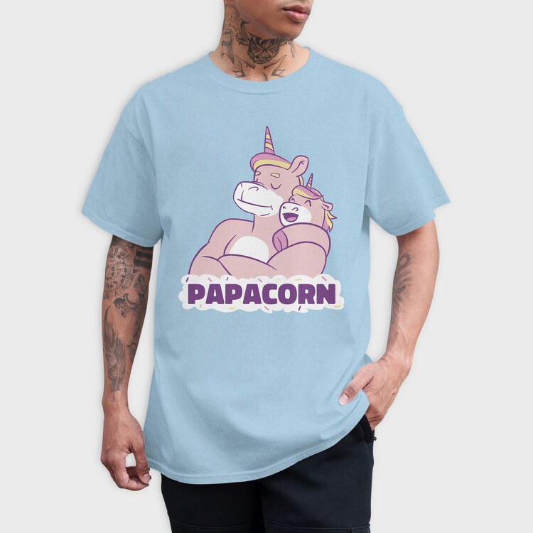 Unicorn Daddy And Baby Papacorn, Tricou Barbati (Unisex)