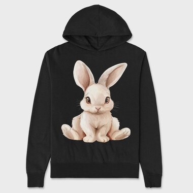 Cute Bunny Sitting, Hanorac Oversize Barbati (Unisex)
