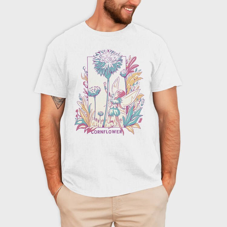 Winged Fairy With Flowers Fairy Core, Tricou Barbati (Unisex)