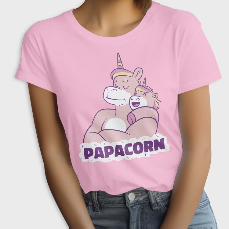Unicorn Daddy And Baby Papacorn, Tricou Femei