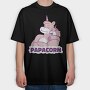 Unicorn Daddy And Baby Papacorn, Tricou Oversize Barbati (Unisex)