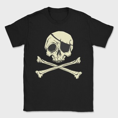 Jolly Roger Pirate Flag, Tricou Barbati (Unisex)