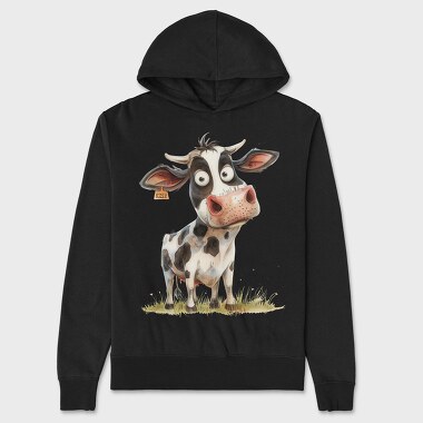 Cow Ear Tag, Hanorac Oversize Barbati (Unisex)