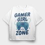 Joystick Gamer Girl Watercolor, Tricou Oversize Barbati (Unisex)