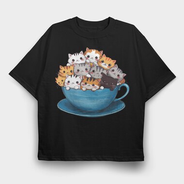 Cute Cats Sublimation, Tricou Oversize Barbati (Unisex)