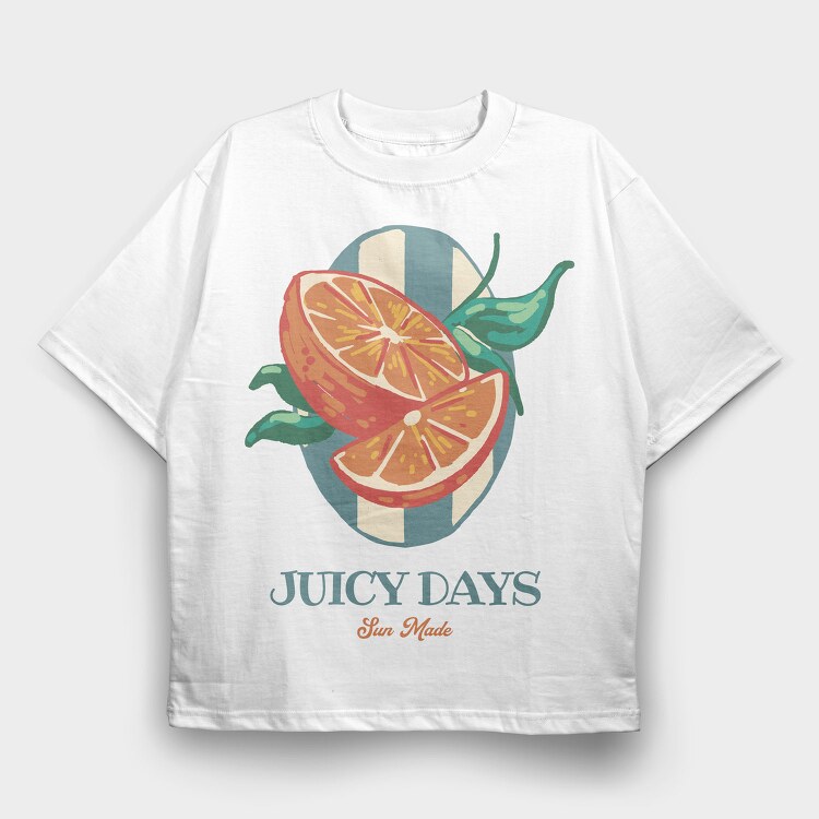 Juicy Days Citrus Summer, Tricou Oversize Barbati (Unisex)