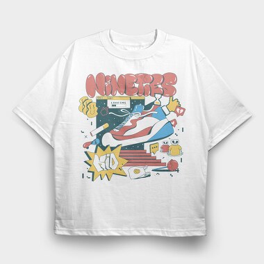 Nineties 90S Kid Retro 1, Tricou Oversize Barbati (Unisex)