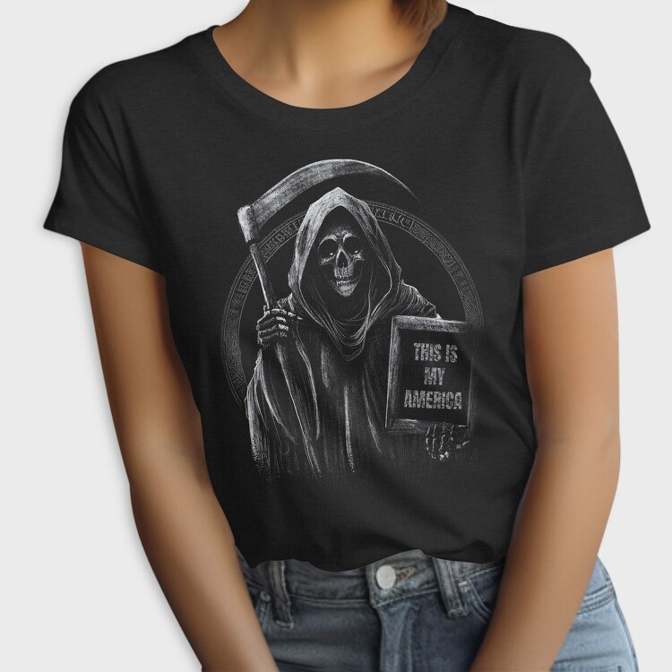 Grim Reaper Humor Sign, Tricou Femei