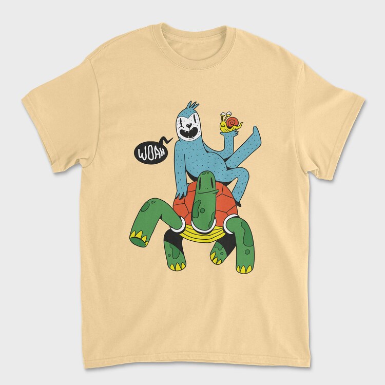 Sloth Turtle Snail, Tricou Barbati (Unisex)