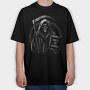 Grim Reaper Humor Sign, Tricou Oversize Barbati (Unisex)