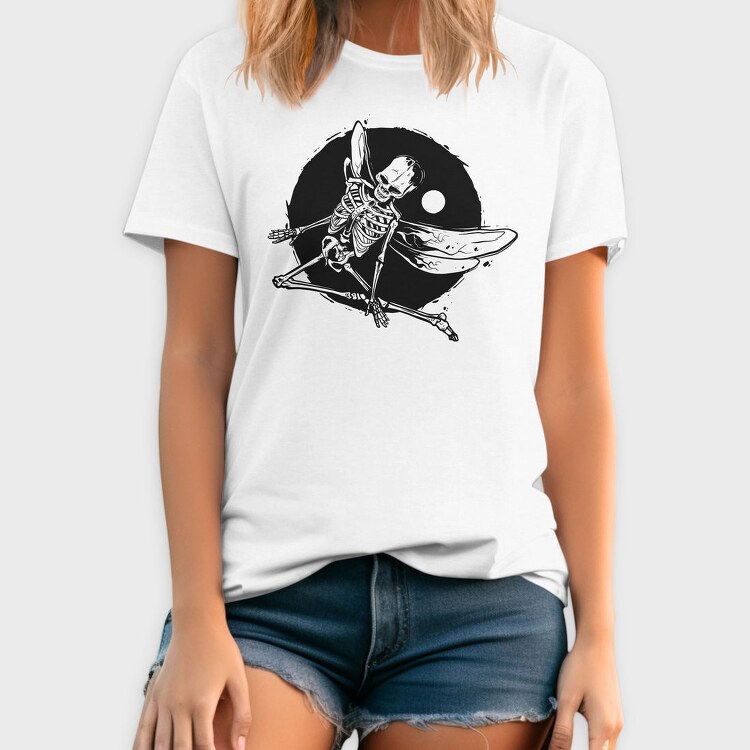 Winged Skeleton Grunge Fly, Tricou Barbati (Unisex)