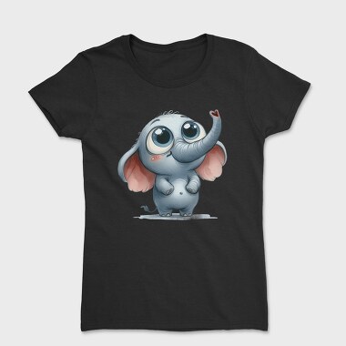 Cute Cartoon Elephant, Tricou Femei