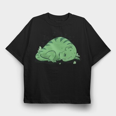 Dinosaur Sleeping T Rex, Tricou Oversize Barbati (Unisex)