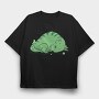 Dinosaur Sleeping T Rex, Tricou Oversize Barbati (Unisex)