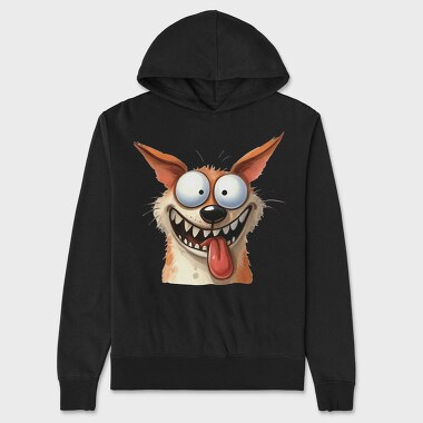 Crazy Smiling Dog, Hanorac Oversize Barbati (Unisex)