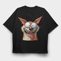 Crazy Smiling Dog, Tricou Oversize Barbati (Unisex)