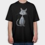 Angry Russian Blue, Tricou Oversize Barbati (Unisex)