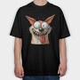Crazy Smiling Dog, Tricou Oversize Barbati (Unisex)
