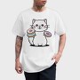 Cat And Donuts White Kitty, Tricou Barbati (Unisex)
