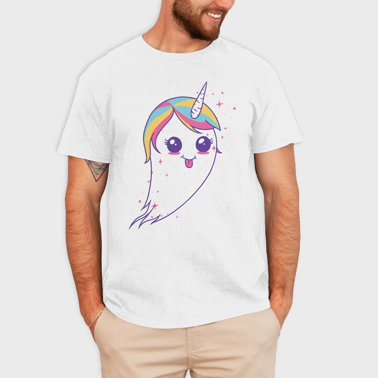 Unicorn Ghost, Tricou Barbati (Unisex)