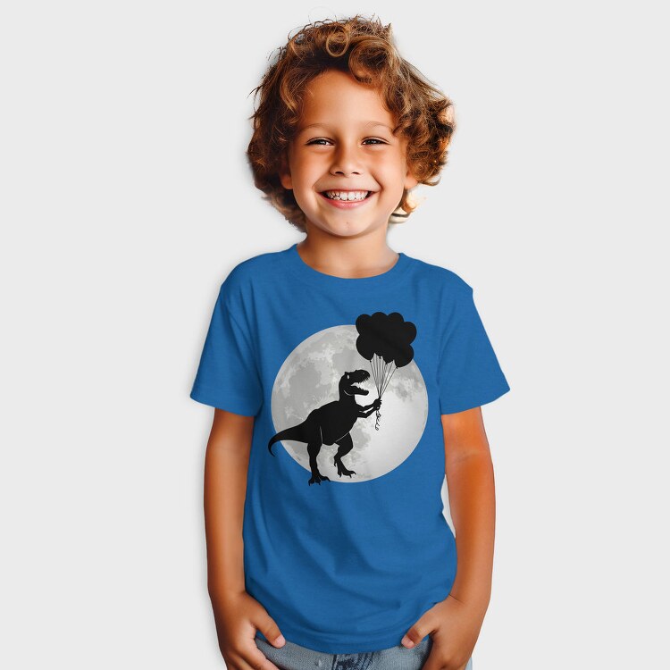 Dinosaur With Balloons T Rex, Tricou Copii
