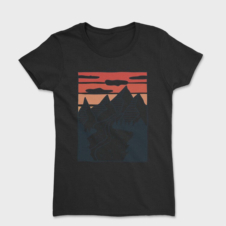 Hand Drawn Valley, Tricou Femei