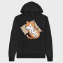 Cute Cat Sleeping, Hanorac Oversize Barbati (Unisex)