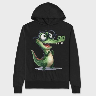 Crocodile Glasses Smile, Hanorac Oversize Barbati (Unisex)