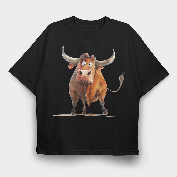 Cow Ears Up, Tricou Oversize Barbati (Unisex)