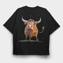 Cow Ears Up, Tricou Oversize Barbati (Unisex)