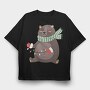 Winter Bear Lights, Tricou Oversize Barbati (Unisex)