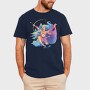 Artemis Greek Mythology Goddess Retrowave, Tricou Barbati (Unisex)