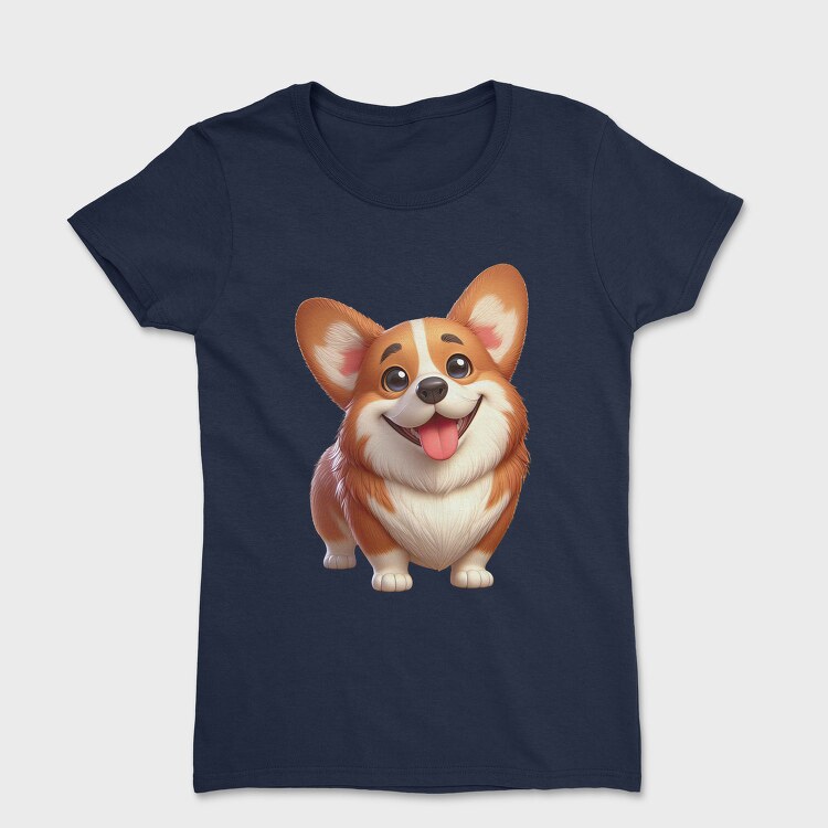 Cute Corgi Smile, Tricou Femei