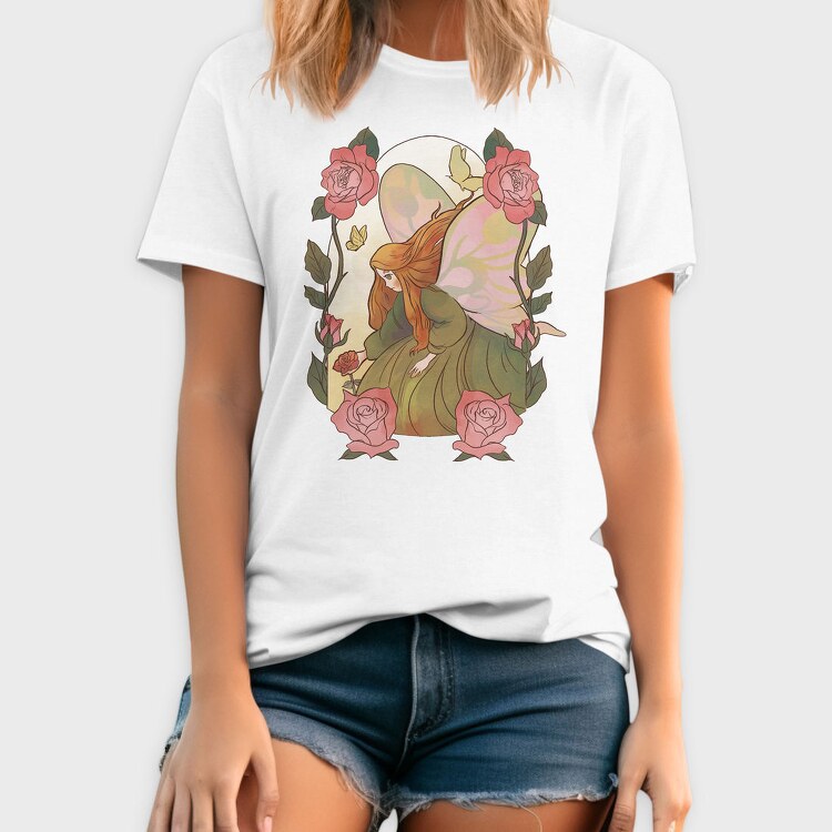 Rose Fairy Character Fairy Tale, Tricou Barbati (Unisex)