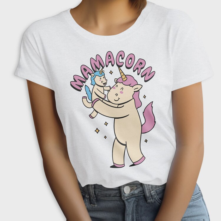 Unicorn Mother And Baby Mamacorn, Tricou Femei
