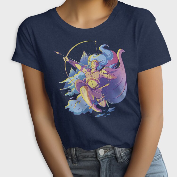 Artemis Greek Mythology Goddess Retrowave, Tricou Femei