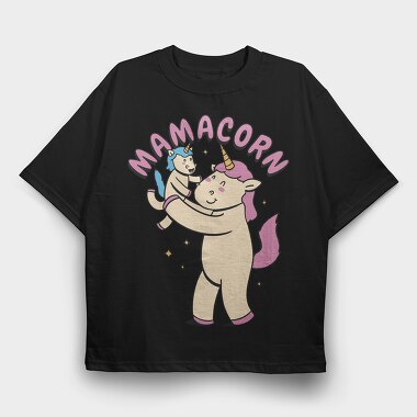 Unicorn Mother And Baby Mamacorn, Tricou Oversize Barbati (Unisex)