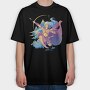 Artemis Greek Mythology Goddess Retrowave, Tricou Oversize Barbati (Unisex)