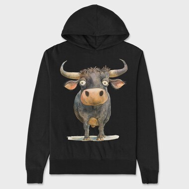 Cow Face Up, Hanorac Oversize Barbati (Unisex)