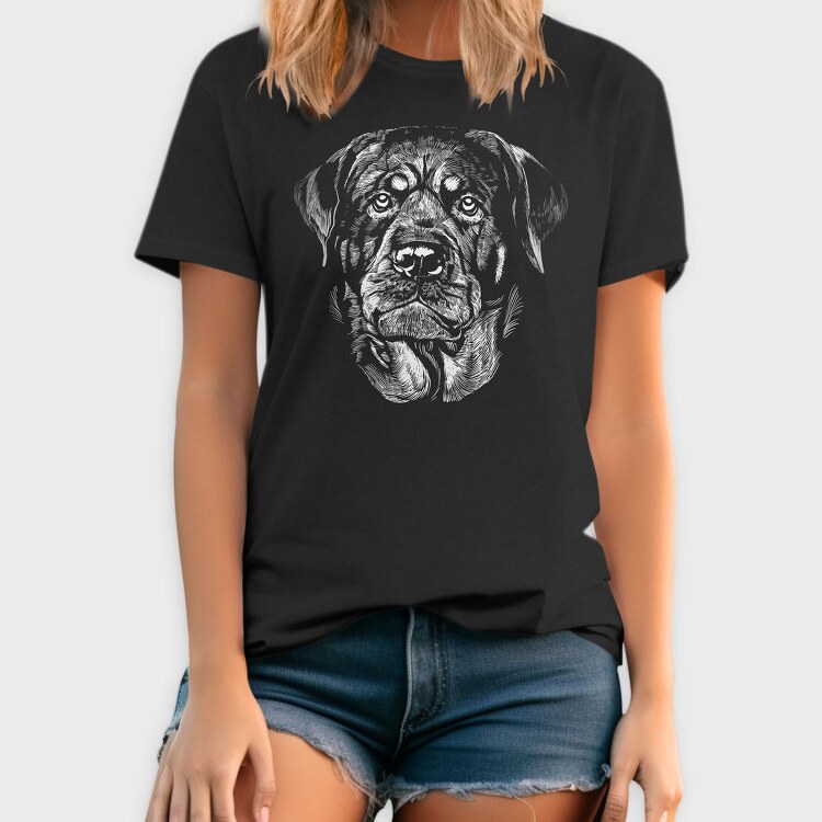 Rottweiler Dog Breed Portrait, Tricou Barbati (Unisex)