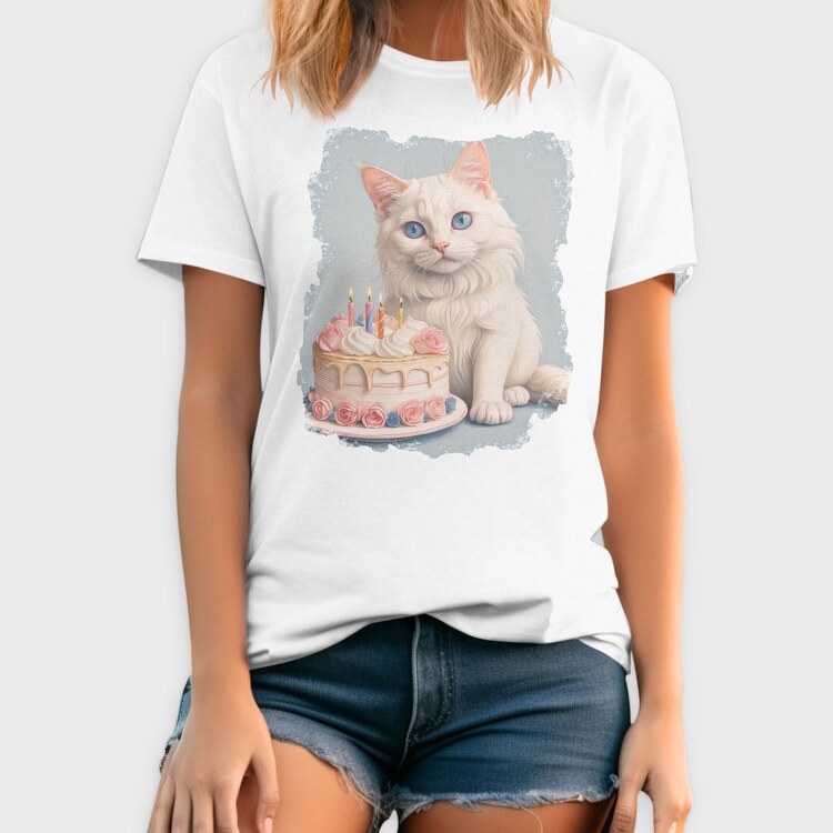 Cat Birthday Party B Day Kitten, Tricou Barbati (Unisex)