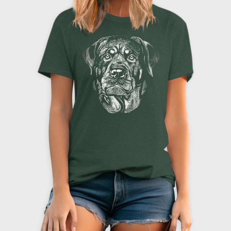 Rottweiler Dog Breed Portrait, Tricou Barbati (Unisex)